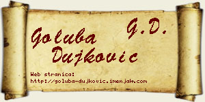 Goluba Dujković vizit kartica